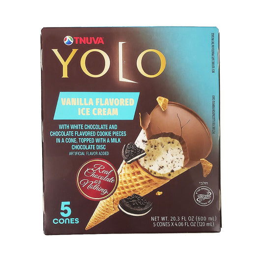Tnuva Yolo Vanilla Ice Cream with Chocolate &amp; Cookie 5 pk