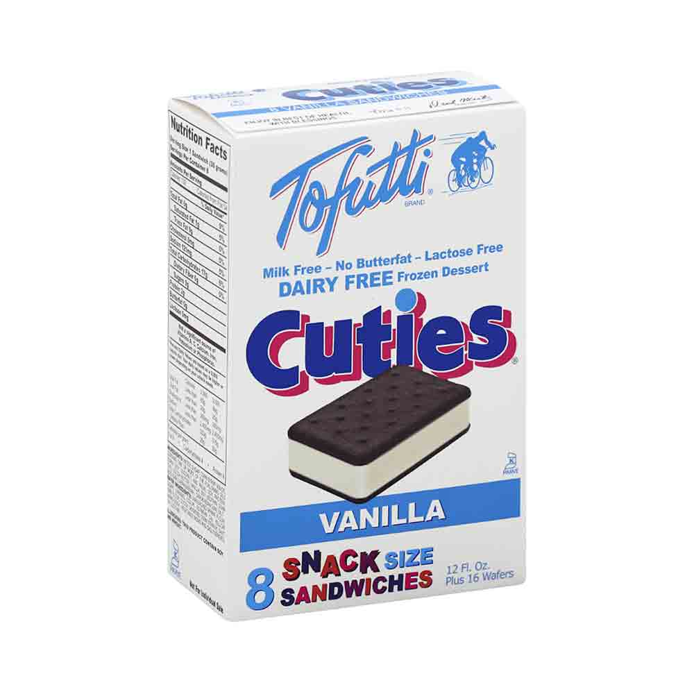 Tofutti 8 Vanilla Cuties Dairy Free Frozen Snack 12 oz