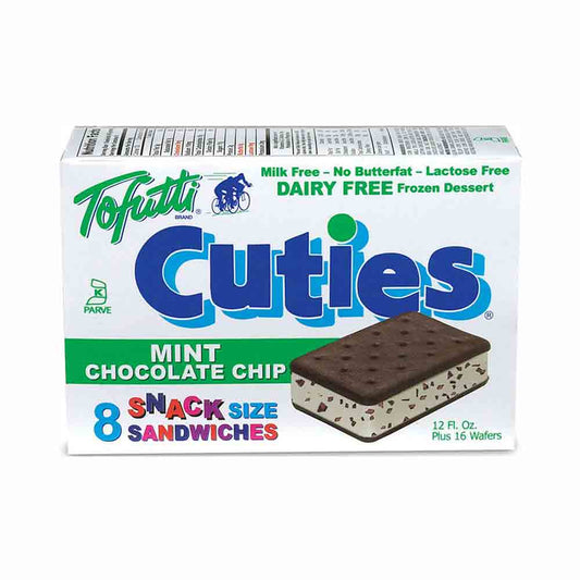 Tofutti Parve Mint Chocolate Chip Cuties 8 Bars 12 oz