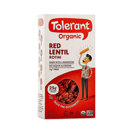 Tolerant Organic Red Lentil Rotini Pasta 8 oz
