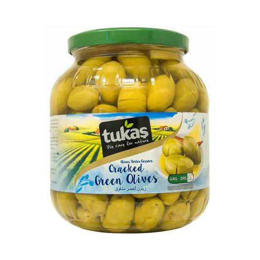 Tukas Cracked Green Olives 35.3 oz