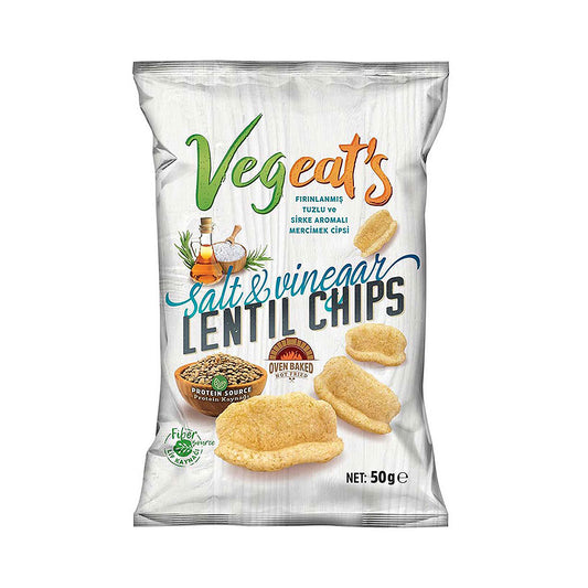 Vegeat's Salt &amp; Vinegar Lentil Chips 50 gr