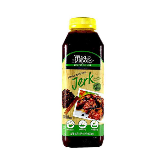 World Harbors Jamaican Style Jerk Sauce &amp; Marinade 16 oz
