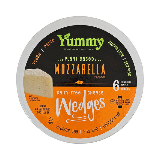 Yummy Plant Based Mozzarella Cheese Wedges 4 oz