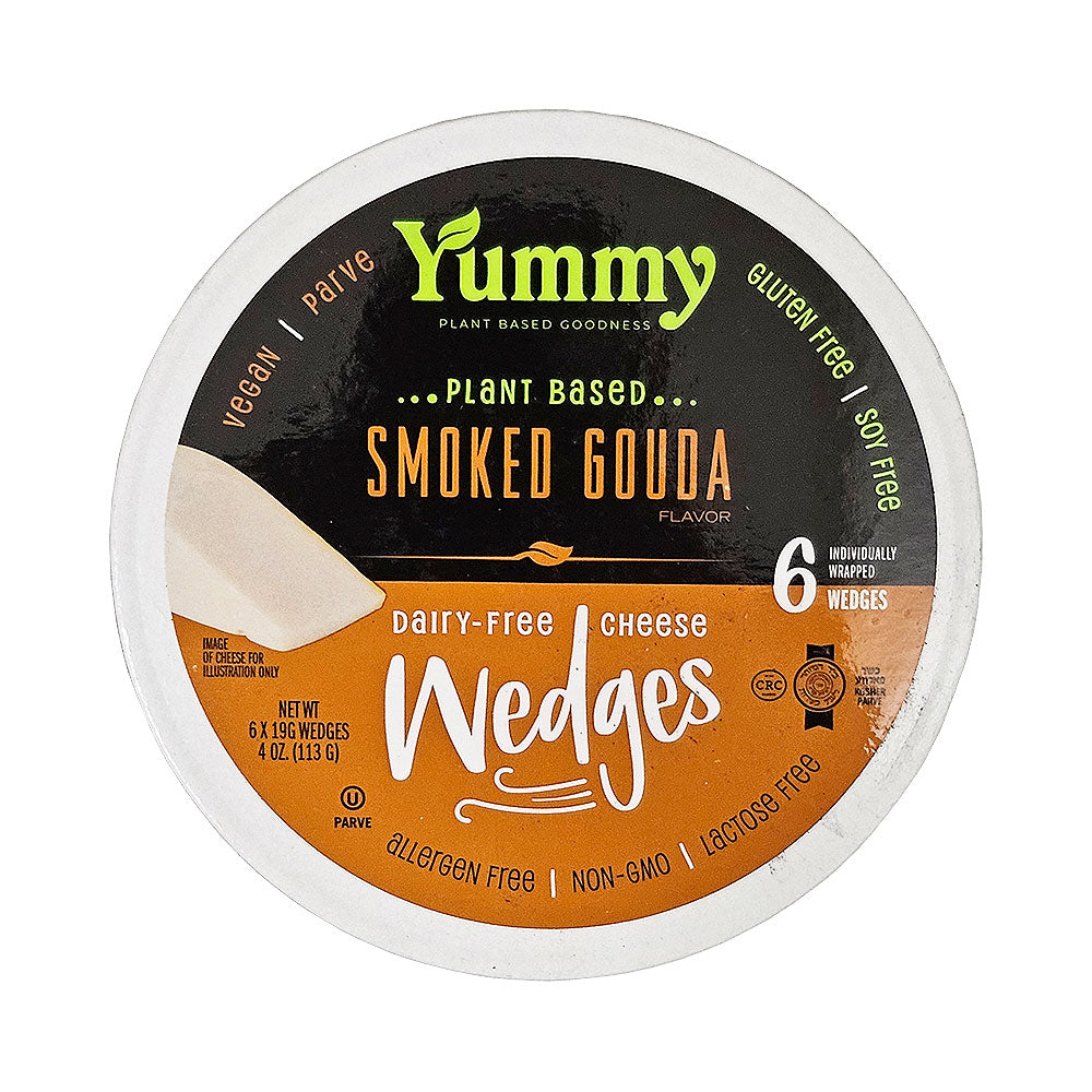 Yummy Plant Based Smoked Gouda Cheese Wedges 4 oz