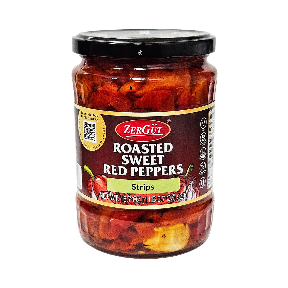 Zergut Roasted Sweet Red Peppers Strips 18.7 oz