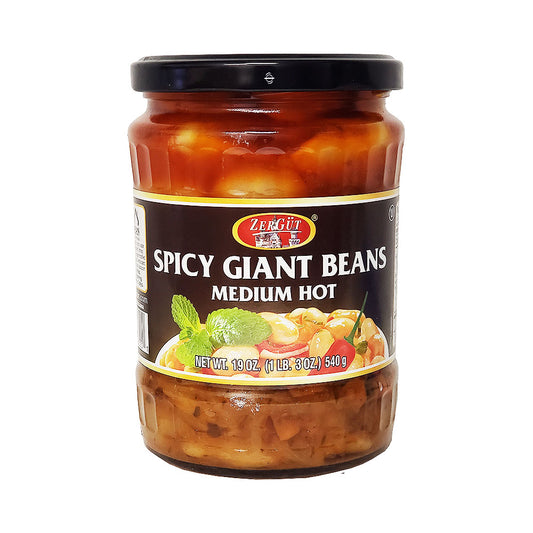 Zergut Spicy Giant Beans Medium Hot 19 oz