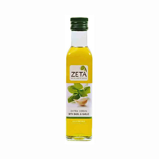 Zeta Extra Virgin Olive Oil With Basil &amp; Garlic 8.5 oz