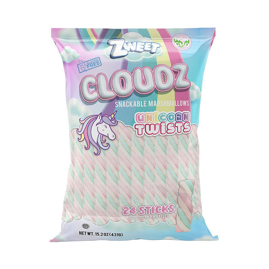 Zweet Clouds Unicorn Twists Marshmallow Sticks 15.2 oz