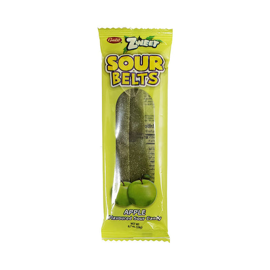 Zweet Galil Sour Belts Apple Flavored Sour Candy 20 gr