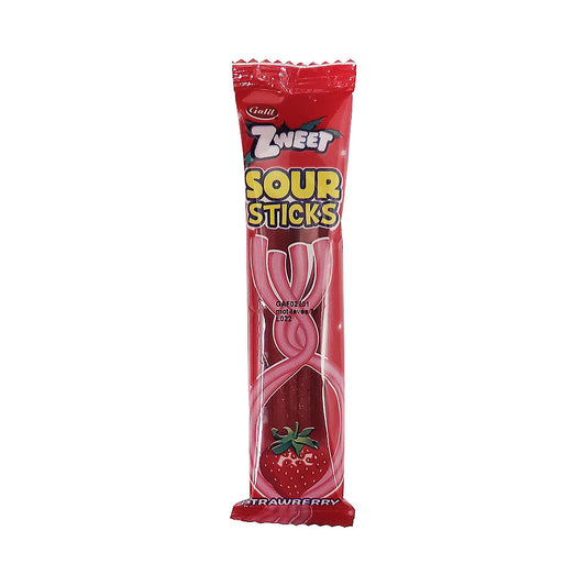 Zweet Galil Sour Sticks Strawberry  Flavored Sour Candy 20 gr