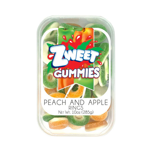 Zweet Gummies Peach And Apple Rings 10 oz