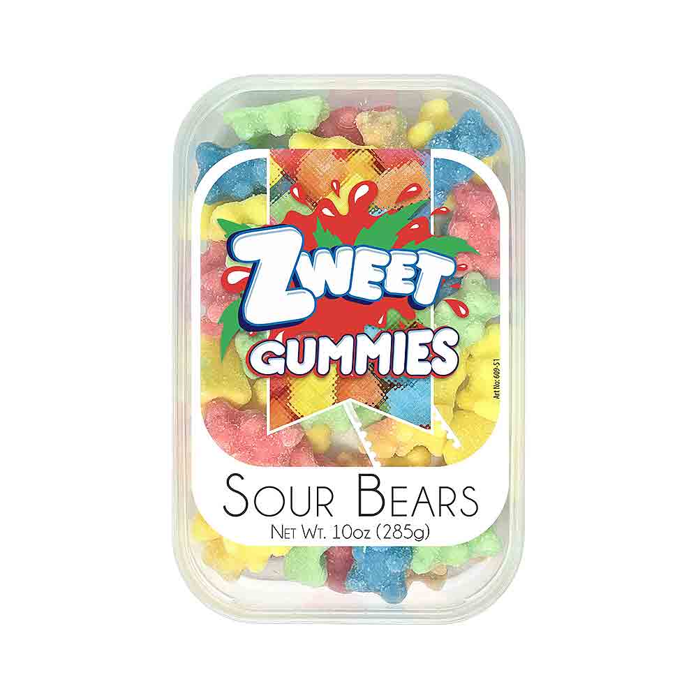 Zweet Sour Bears Gummies 10 oz