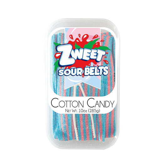 Zweet Sour Belts Cotton Candy 10 oz