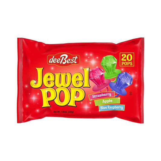 deeBest Jewel Pop Strawberry Apple Blue Raspberry 20 Pop 7.85 oz